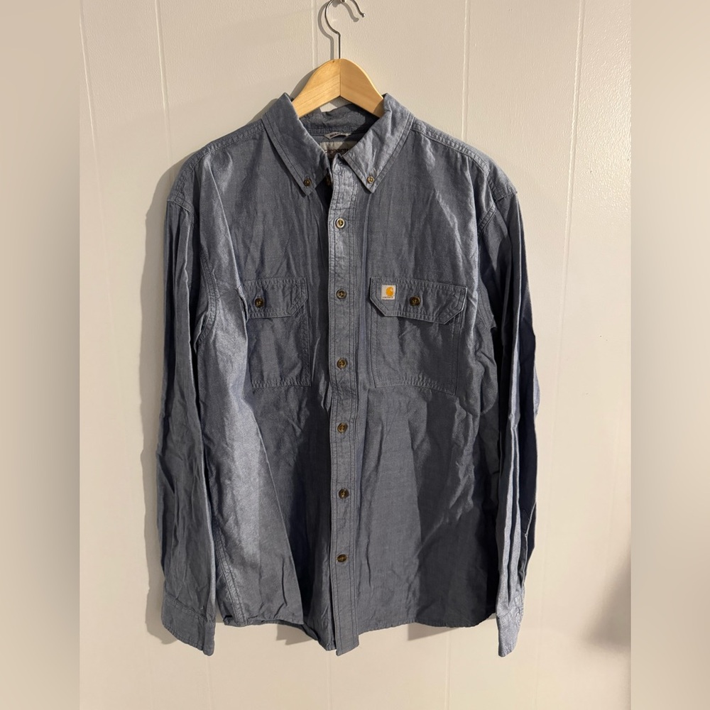 Men’s Light Denim Carhartt Button Up